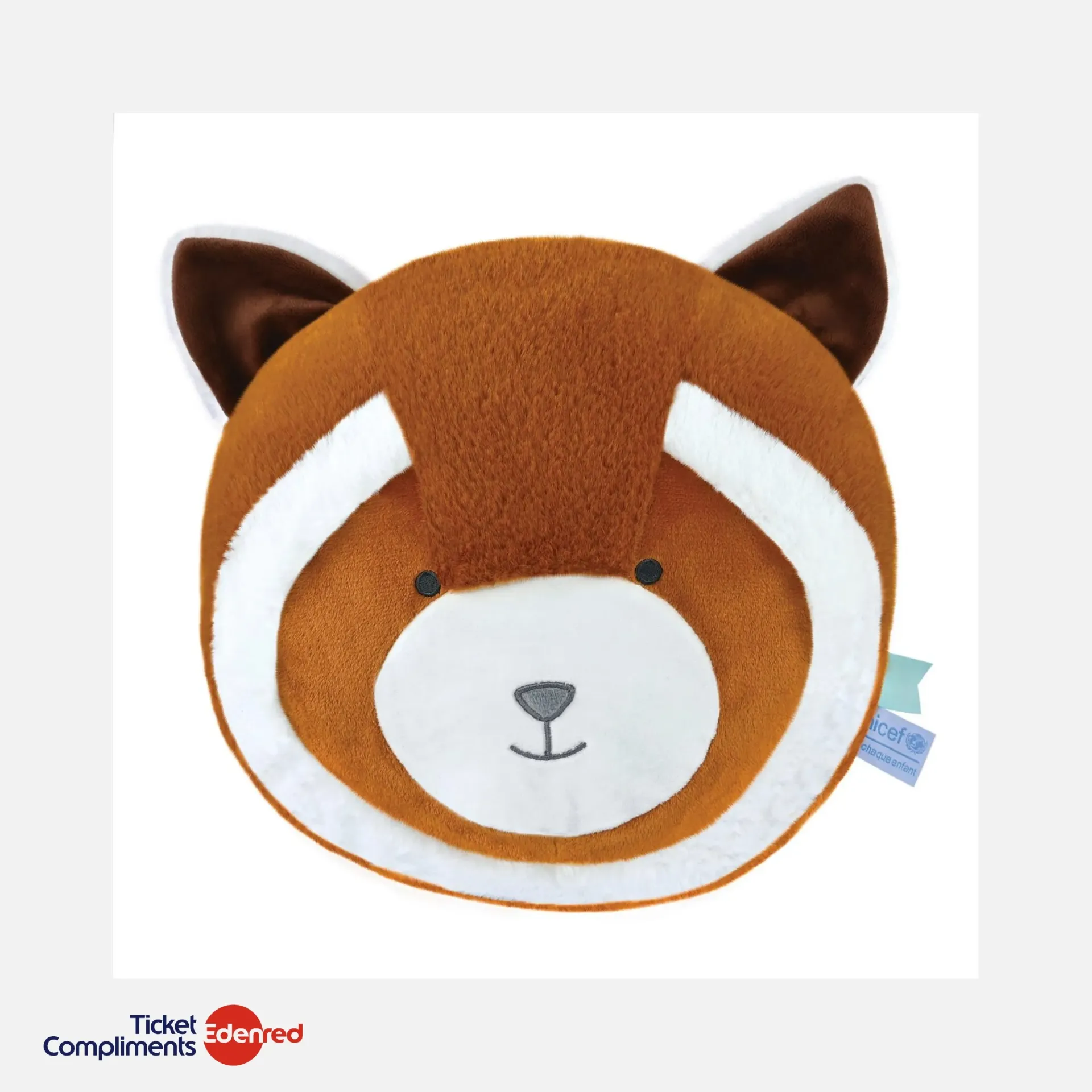 Doudou et Compagnie - Coussin Bébé Panda Roux - 30 cm - 18m+