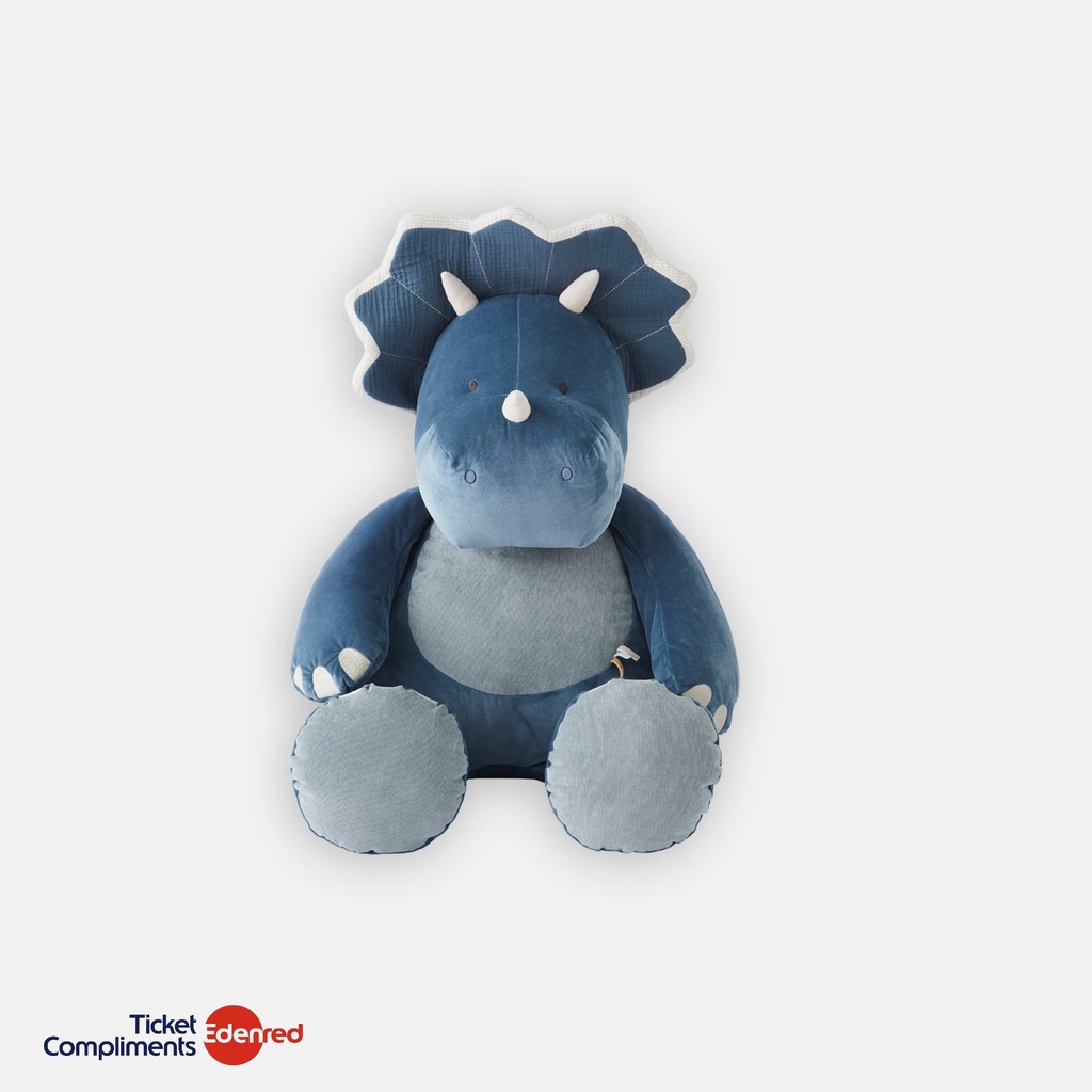 Noukie's - Peluche large Ops en Veloudoux - Bleu - 80cm - 0m+