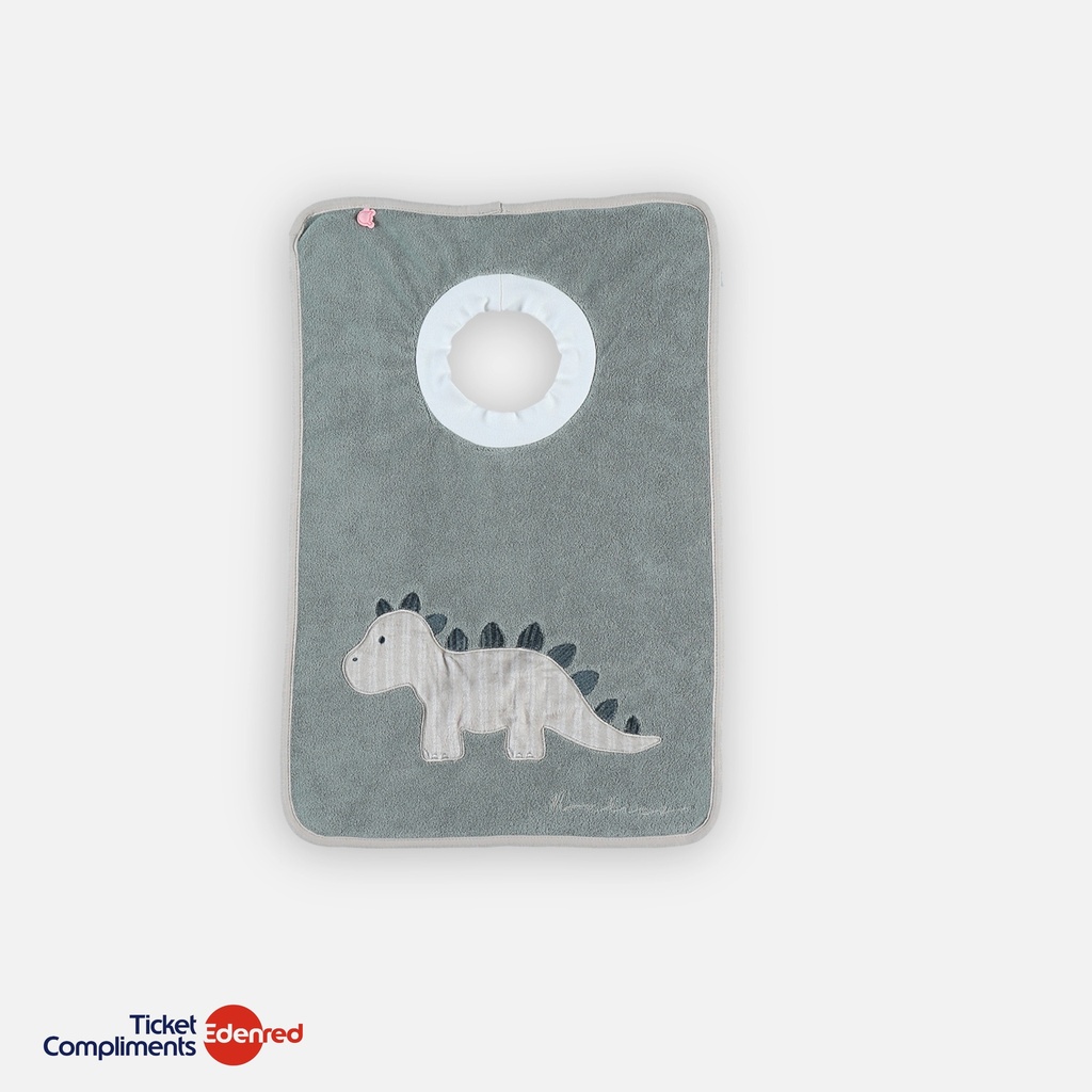 Noukie's - Terry dino funny slabbetje - Groen - 6m+