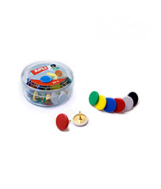 [11733] Apli - Punaises couleurs assorties Ø 10 mm 50 u