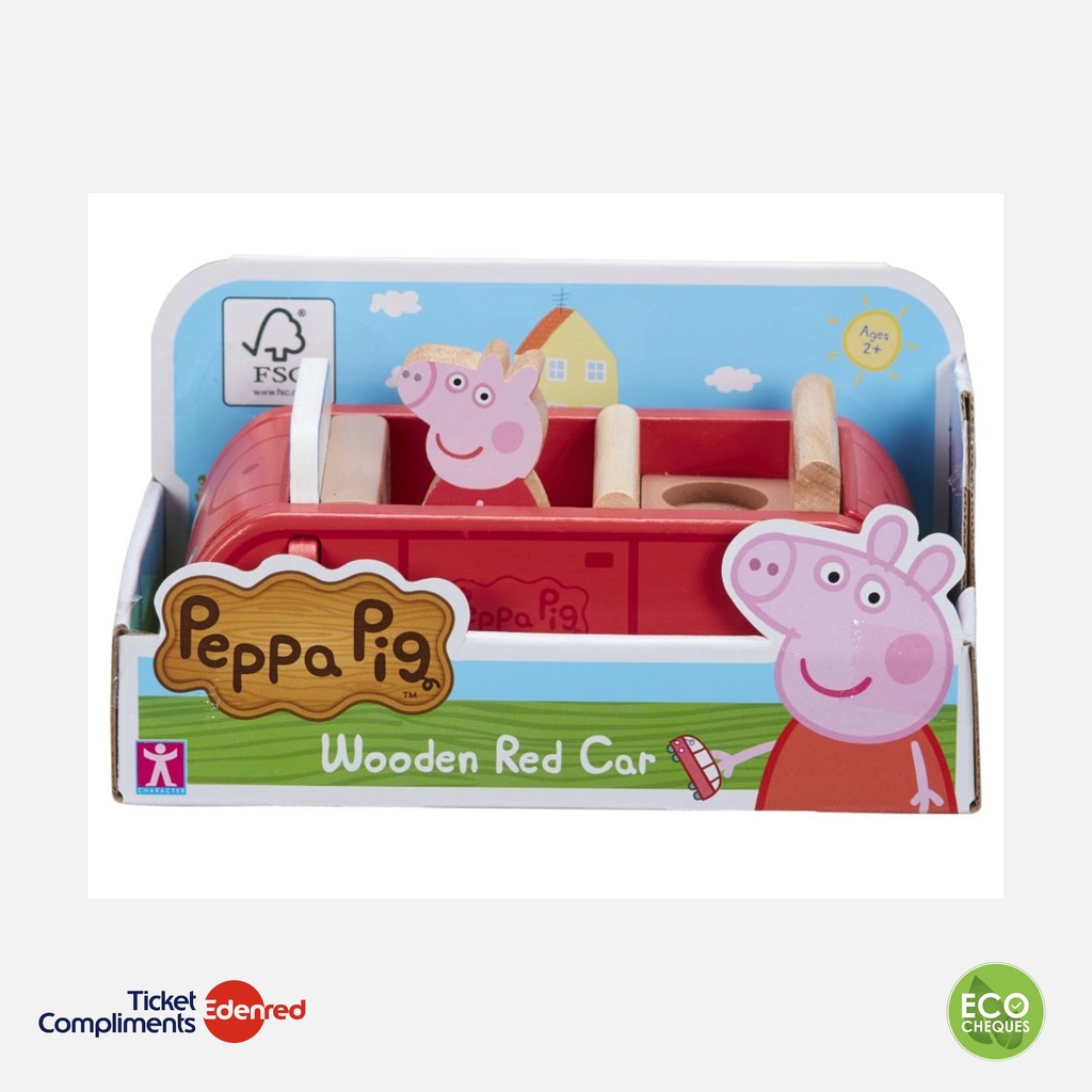 Bot-I – Peppa Pig - Wooden family car & peppa figure - 2+