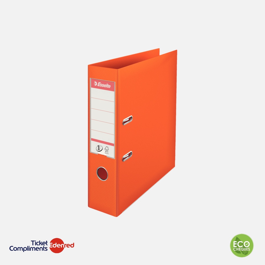 Classeur Esselte à levier polypropylène - Dos de 75mm- A4 – Orange