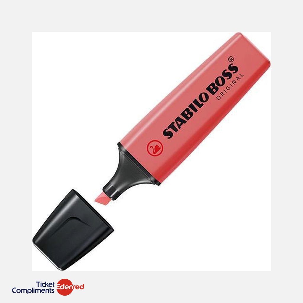 Stabilo - Surligneur Boss Original - Pointe biseautée 2.5mm - Rouge - 70/40 