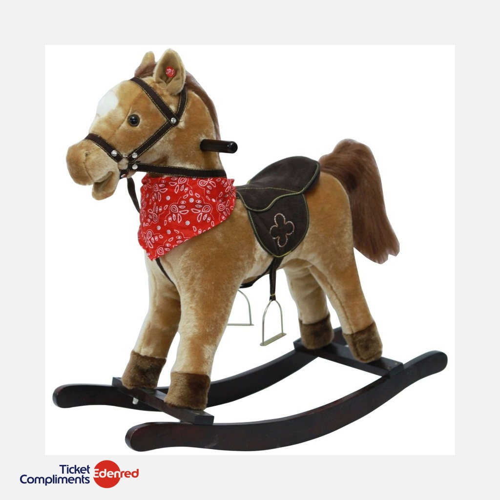 Amuuso - Cheval à bascule avec selle de luxe - Hauteur d'assise 46 cm - 2 à 5 ans