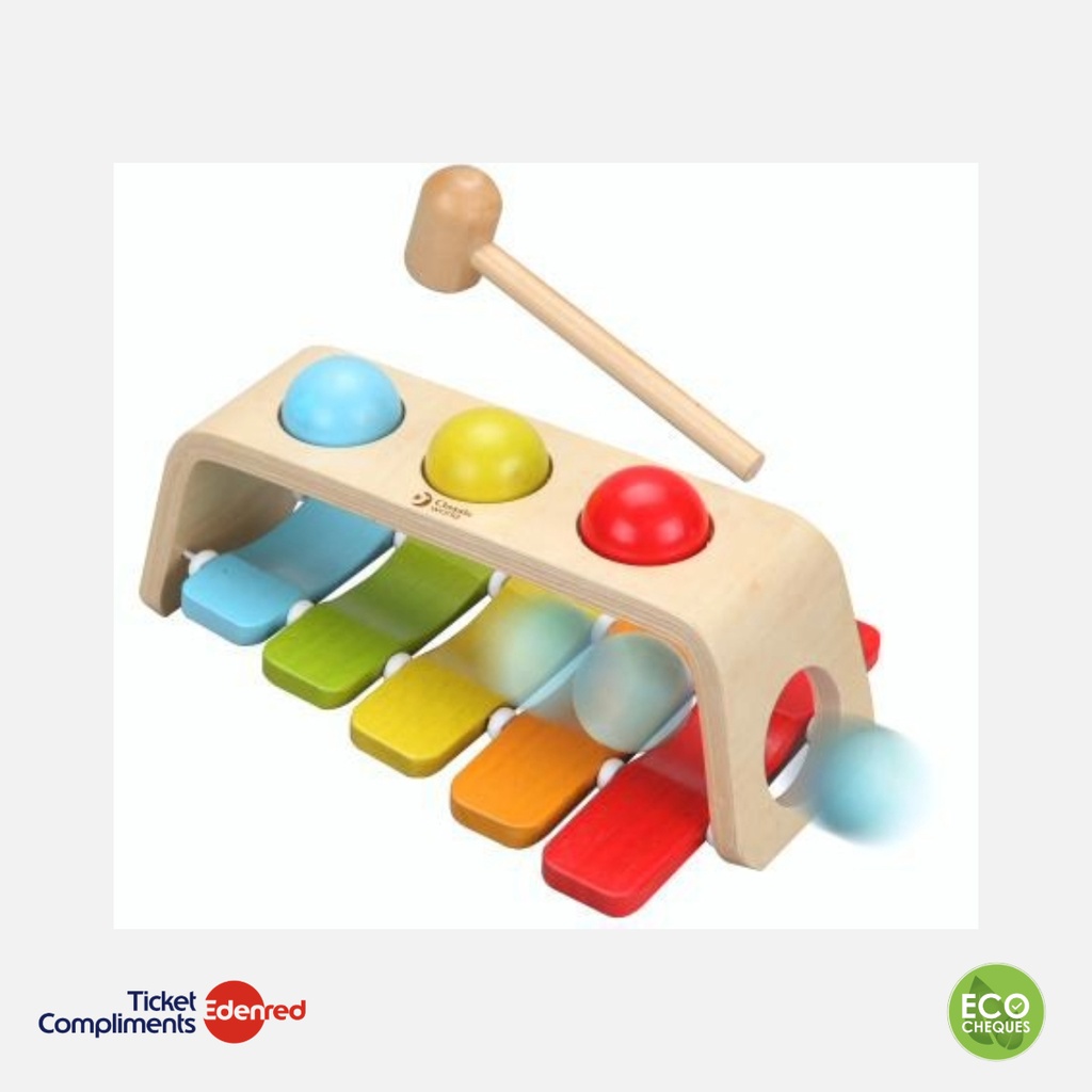 Classic World - 2 en 1 - Xylophone + Banc à marteaux - 12m+ 