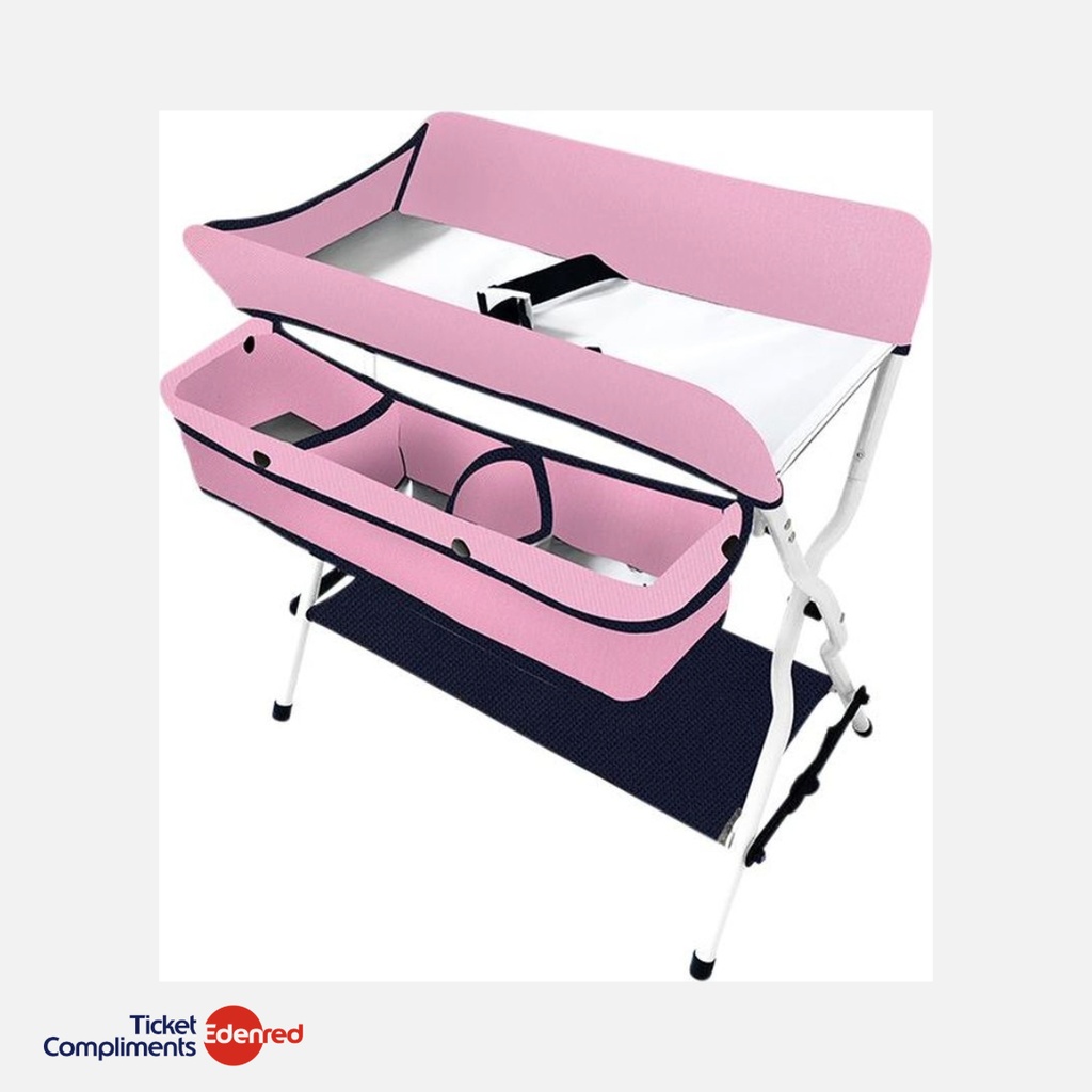 Amuuso - Table à langer - bleu/rose - 50 x 55 x 32 cm - 5+