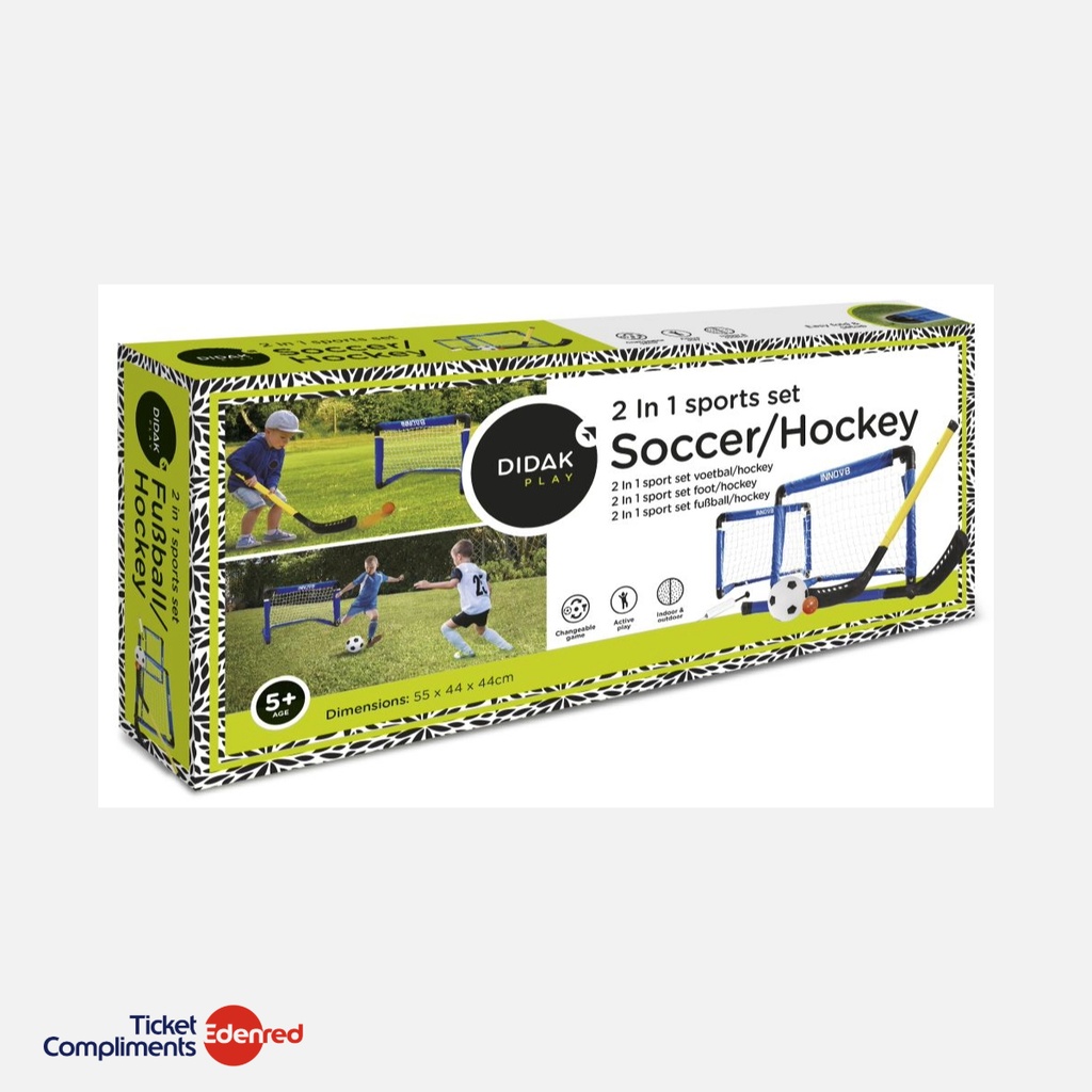 Didak - Voetbal en Hockeyset - 2 in 1 - 55x44x44 cm - 5+  