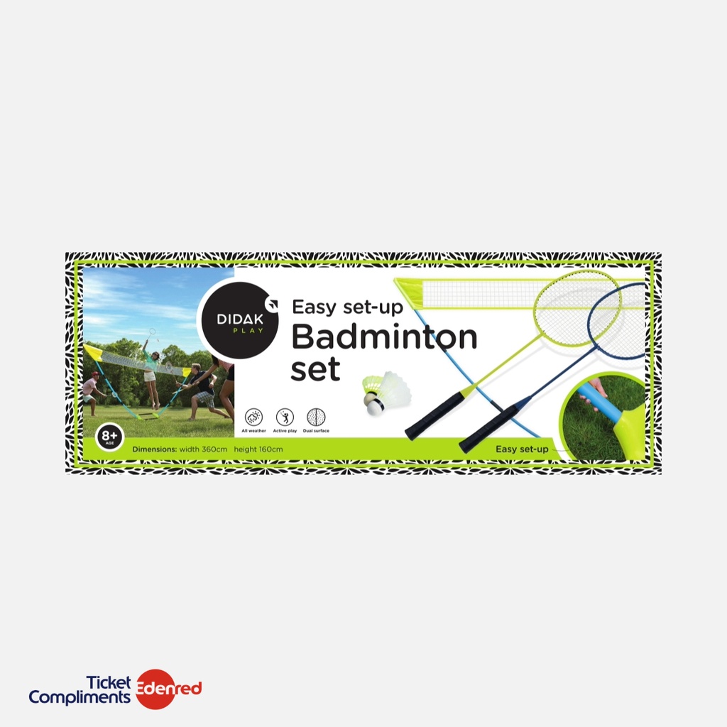 Didak - Ensemble de jeu de Badminton - 360x160 cm - 8+