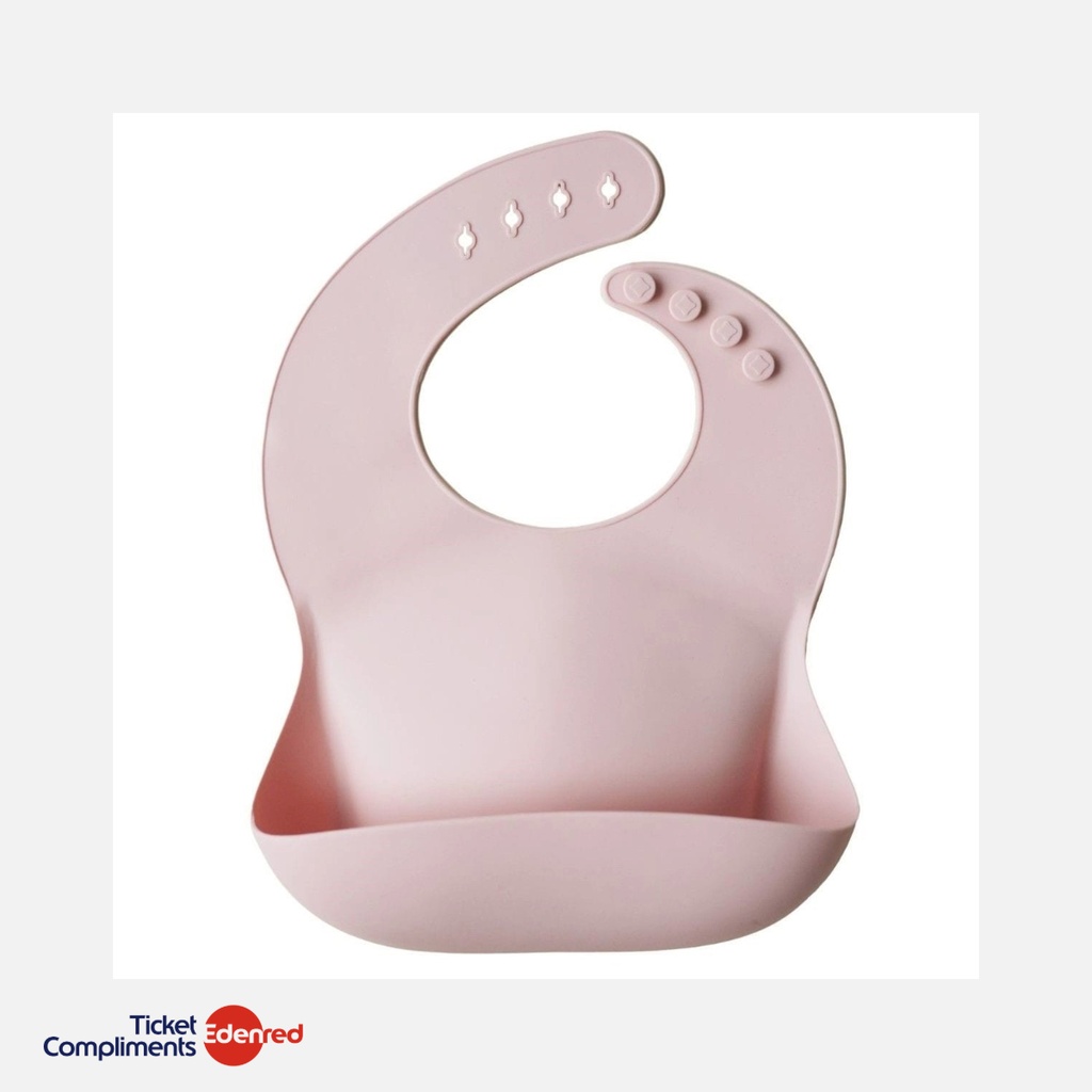 [70.001.13] Mushie - Bavoir en Silicone - Blush - 6m+ 