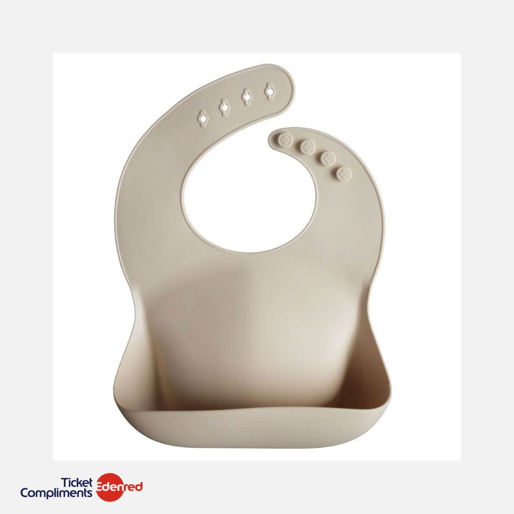 [70.001.11] Mushie - Silicone Slabbetje - Shifting Sand - 6m+