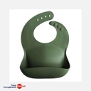 Mushie - Bavoir en Silicone - Forrest Green - 6m+ 