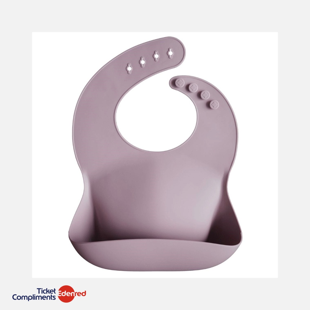 [70.001.02] Mushie - Silicone Slabbetje - Pale Mauve - 6m+ 