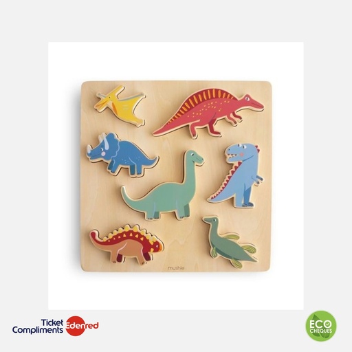 [70.088.01] Mushie - Wooden Puzzle Dino - 3+