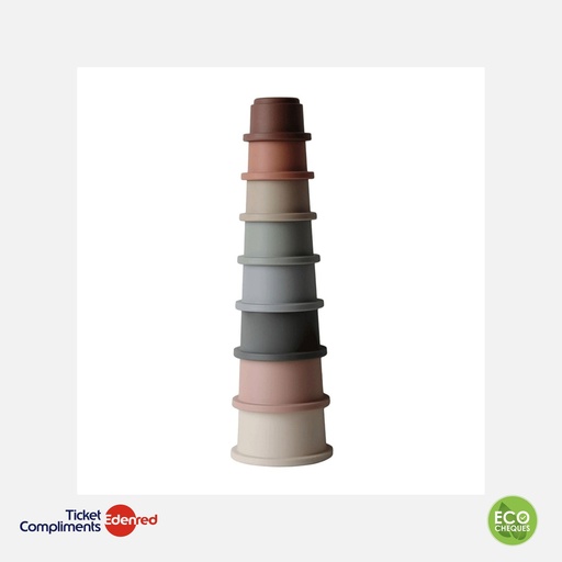 [70.003.00] Mushie - Stacking Cups Original - 0m+