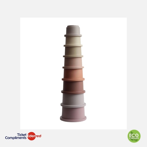 [70.003.22] Mushie - Stacking Cups Pastel - 0m+