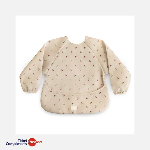 [70.085.13] Mushie - Bavoir à manches longues - Cherries - 6m+