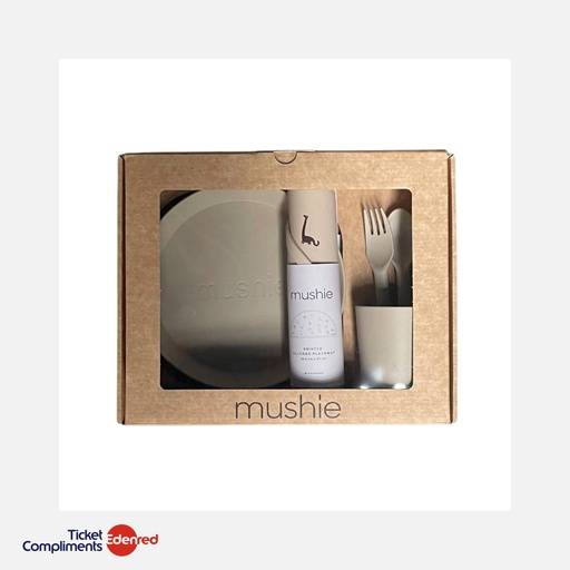 [70.999.34] Mushie - Coffret repas pour tout-petits - Vanilla - Dino - Giftbox - 6m+