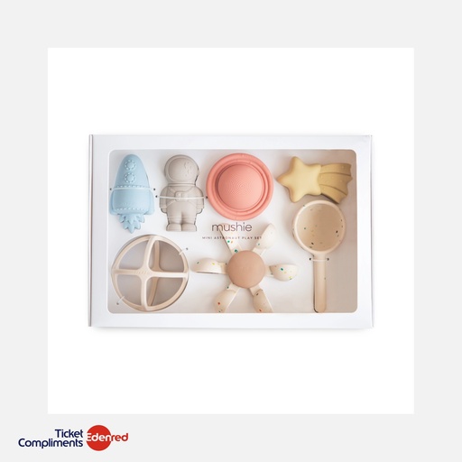 [70.999.81] Mushie - Coffret cadeau de jouets pour tout-petits - Mini Astronaut - Giftbox - 3m+