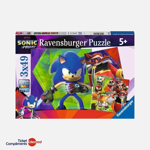 [56958] Ravensburger – Puzzle - 3 x 49 stukjes – Sonic – 5+