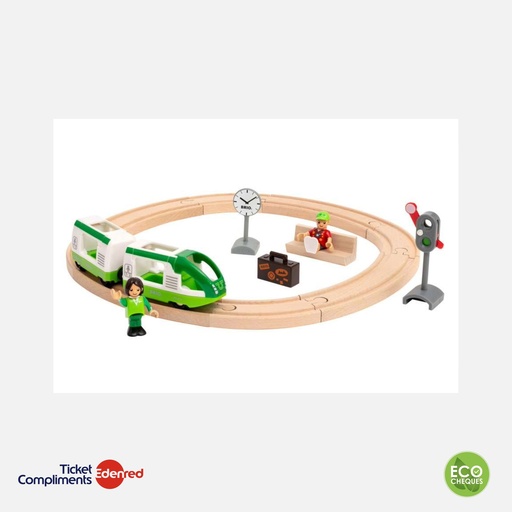 [33847] Brio - Circuit de Train en Bois Voyageur - 16 pcs - 3+