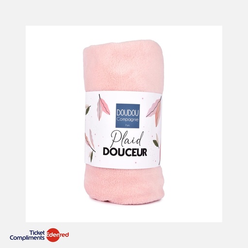 [DC4572] Doudou et Compagnie - Plaid Douceur - Rose - 70 x 100 cm  - 0m+