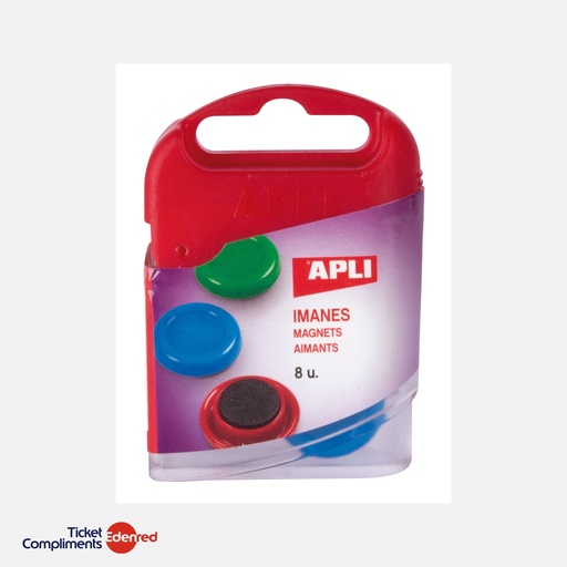 [12673] Apli - Aimants 4 couleurs assorties 8 u.