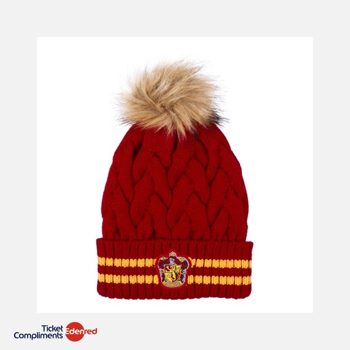 [2200009653] Cerda - Gebreide Muts met Pompon - Gryffindor - Harry Potter