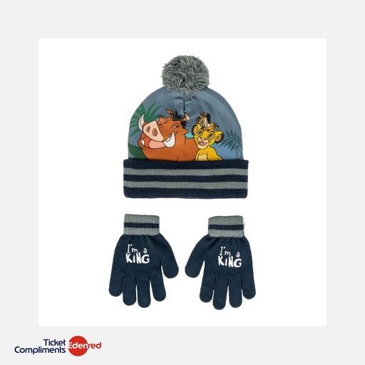 [2200010257] Cerda - Ensemble 2 pièces - Gants & Bonnet - Lion King
