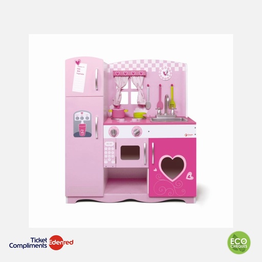 [42004119KID] Classic World - Cuisine en bois - Rose - 3+
