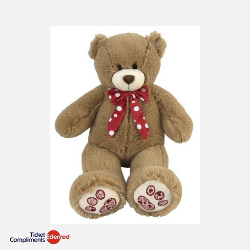 [08607966KID] Amuuso - Ours en peluche avec noeud - 66cm