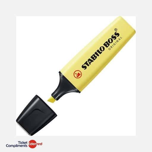 [70/144] Stabilo - Surligneur Boss Original - Pointe biseautée 2.5mm - Jaune Pastel - 70/144
