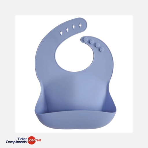 [70.001.18] Mushie - Bavoir en Silicone - Powder Blue - 6m+