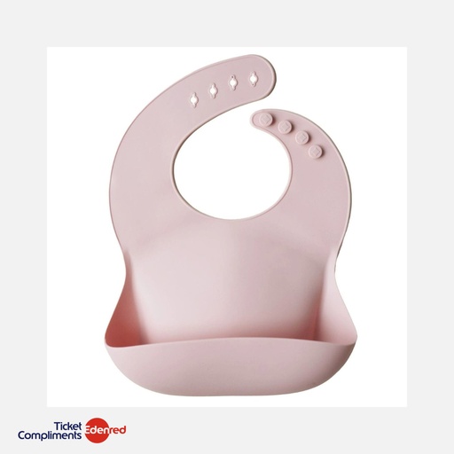 [70.001.13] Mushie - Bavoir en Silicone - Blush - 6m+ 